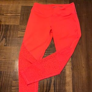 Bright orange leopard leggings